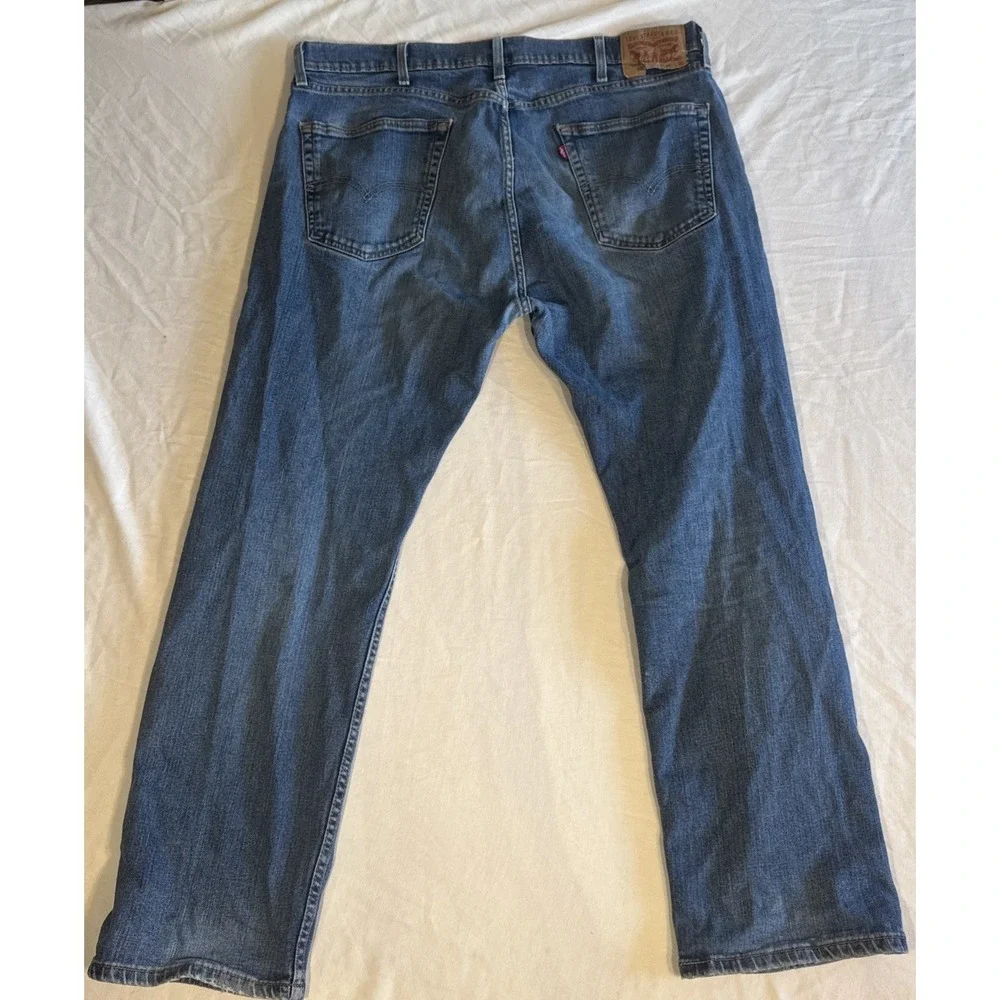 Levis 505 Jeans Mens 38x30 Regular Fit Straight‎ Blue Medium Wash Denim